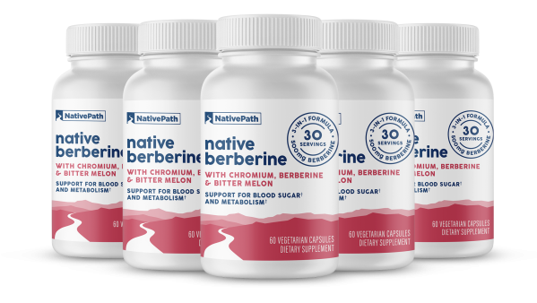 6 Bottle - Native Berberine - Support For Blood Sugar And Metabolism